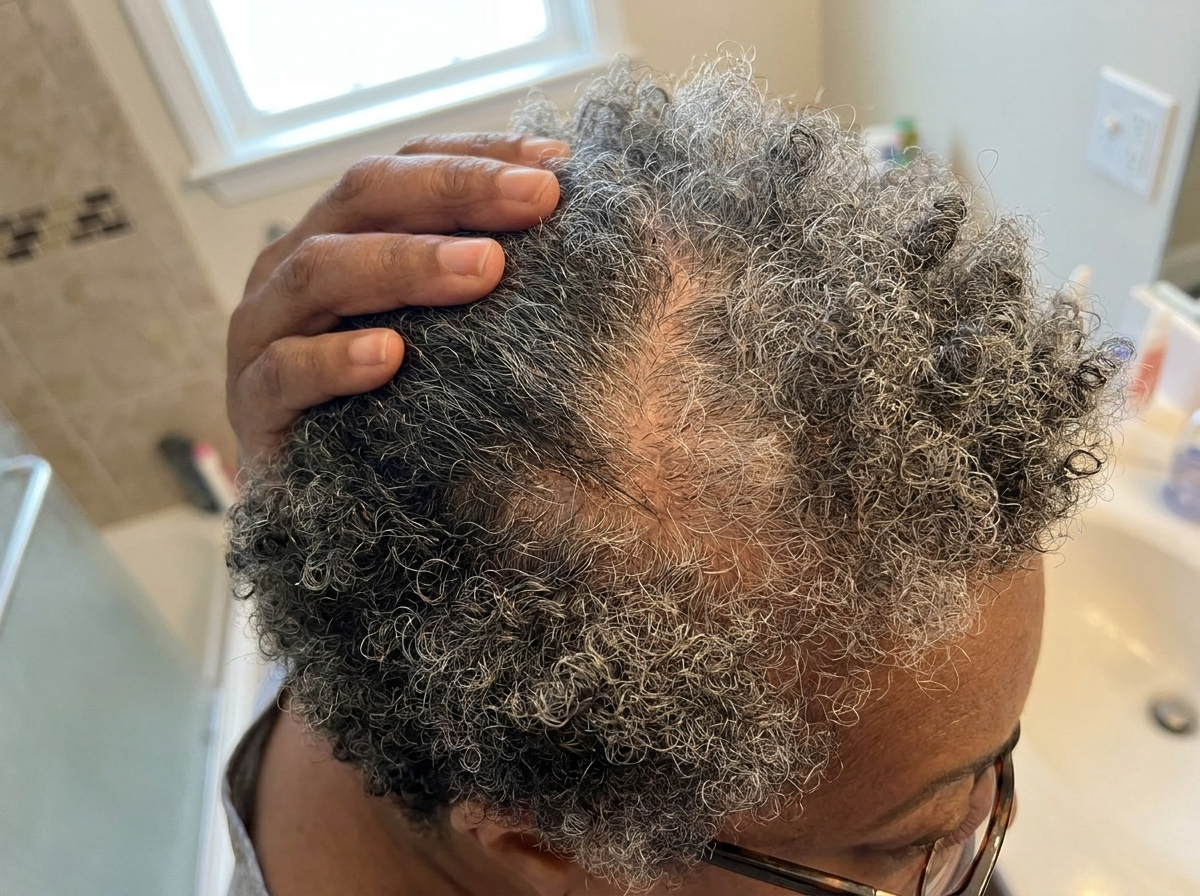 Close-up of thinning crown before starting the ampoule